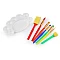 Art palette with paint brushes for painting - As pictured (1 Set)