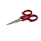 Embroidery scissors pin,  length 15 cm, curved - Red (1 Piece)
