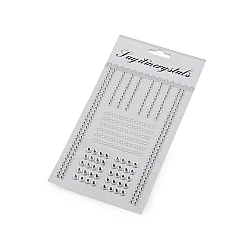 Self-adhesive rhinestones and pearl beads on an adhesive strip - Crystal (1 Card)