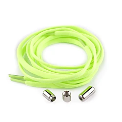Elastic self-tying laces length 100 cm - Green yellow (1 Pair)