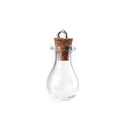 Glass vials / mini glass jars with cork, heart, star - Transparent (5 Vials)