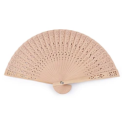 Bamboo hand fan - Natural light (1 Piece)