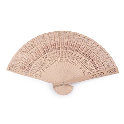 Bamboo hand fan - Natural light (1 Piece)