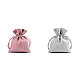 Satin gift bag 10x13 cm with lurex - Vintage pink light (1 Piece)