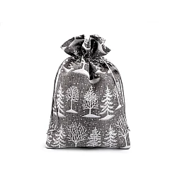 Christmas gift bag 20x30 cm imitation jute - Grey (1 Piece)