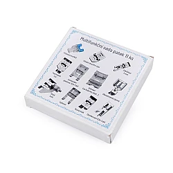 A set of metal and plastic presser feet for a home sewing machine - Nickel (1 Set)