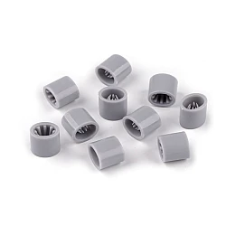Plastic seal stopper / connector for festival bracelets 7x9 mm - Grey (10 Pieces)