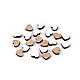 Mini wooden heart to glue on ø10 mm - Red (20 Pieces)
