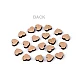 Mini wooden heart to glue on ø10 mm - Red (20 Pieces)