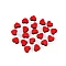 Mini wooden heart to glue on ø10 mm - Red (20 Pieces)