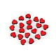 Mini wooden heart to glue on ø10 mm - Red (20 Pieces)