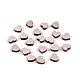 Mini wooden heart to glue on ø10 mm - Red (20 Pieces)
