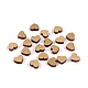 Mini wooden heart to glue on ø10 mm - Red (20 Pieces)