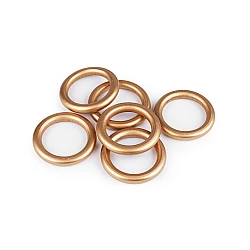 Wooden colored ring, outer diameter ø50 mm - Gold (20 Pieces)