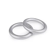 Wooden colored ring, outer diameter ø50 mm - Silver (20 Pieces)