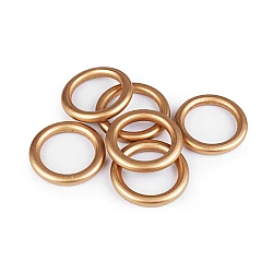 Wooden colored ring, outer ø58 mm - Gold (10 Pieces)