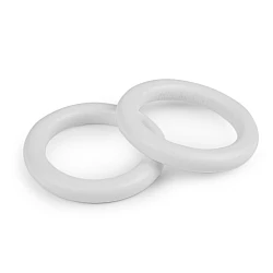 Wooden colored ring, outer diameter ø70 mm - White (10 Pieces)