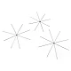 Christmas star / snowflaflake wire base for beading ø10.5 cm, 12.5 cm, 13.5 cm - Platinum (20 Pieces)