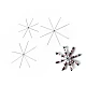 Christmas star / snowflaflake wire base for beading ø10.5 cm, 12.5 cm, 13.5 cm - Platinum (20 Pieces)