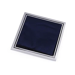 Satin jpocket handkerchief in a box - Blue dark (1 Piece)