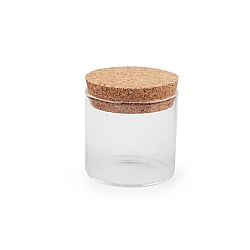 Glass vials / mini glass jars with cork - Transparent (4 Vials)