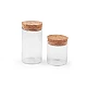 Glass vials / mini glass jars with cork - Transparent (4 Vials)