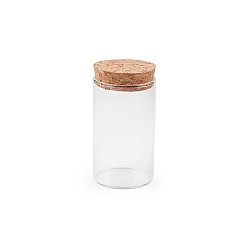 Glass vials / mini glass jars with cork - Transparent (4 Vials)