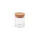 Glass vials / mini glass jars with cork - Transparent (4 Vials)