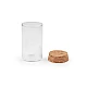 Glass vials / mini glass jars with cork - Transparent (4 Vials)