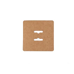 Natural paper hang card with euroslot 10x10 cm - Natural brown (100 Pieces)