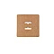 Natural paper hang card with euroslot 10x10 cm - Natural brown (100 Pieces)