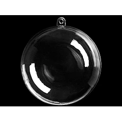 Clear acrylic fillable ball ornament ø12 cm - Transparent (6 Pieces)