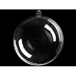 Clear acrylic fillable ball ornament ø14 cm - Transparent (6 Pieces)