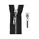 Decorative slider for metal zippers no 5 - Nickel (50 Pieces)