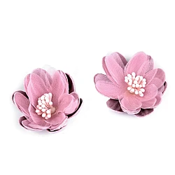 Fabric flower to glue-on ø5 cm - Vintage pink light (10 Pieces)