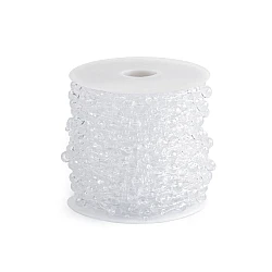 Beaded garland  / beads on nylon string - Transparent (3 Meters)