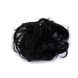 Bun hairpiece / synthetic hair - Black (1 Piece)
