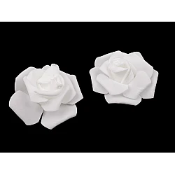 Decoration foam rose ø7-8 cm - White (10 Pieces)