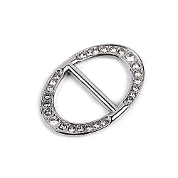 Design buckle with rhinestones, 19 mm - Crystal (1 Piece)