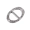 Design buckle with rhinestones, 19 mm - Crystal (1 Piece)