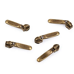 Slider for nylon / spiral zippers no 5, decorative - Vintage brass (10 Pieces)