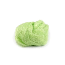 Wool fleece roving 5 g combed - Green light (1 Bag)