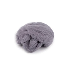 Wool fleece roving 5 g combed - Grey (1 Bag)