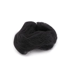 Wool fleece roving 5 g combed - Black (1 Bag)