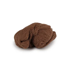Wool fleece roving 5 g combed - Brown (1 Bag)