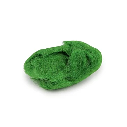 Wool fleece roving 5 g combed - Green (1 Bag)