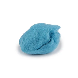 Wool fleece roving 5 g combed - Azure blue (1 Bag)
