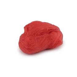 Wool fleece roving 5 g combed - Red (1 Bag)