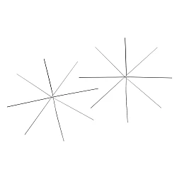 Christmas wire star / snowflake wire base for beading ø12 cm - Platinum (100 Pieces)