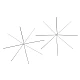 Christmas wire star / snowflake wire base for beading ø12 cm - Platinum (100 Pieces)